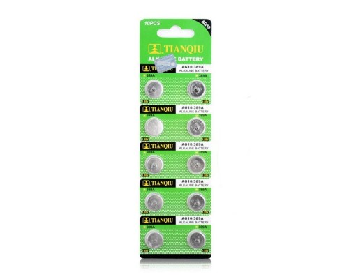TIANQIU AG10 LR1130/389 Alkalin 10'lu Düğme Pil TIANQIU AG10 LR1130/389 Alkalin 10'lu Düğme Pil