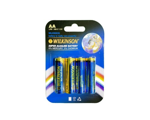 WILKINSON AA LR6 AM-3 4'lü 1.5 V Süper Alkalin Kalem Pil WILKINSON AA LR6 AM-3 4'lü 1.5 V Süper Alkalin Kalem Pil