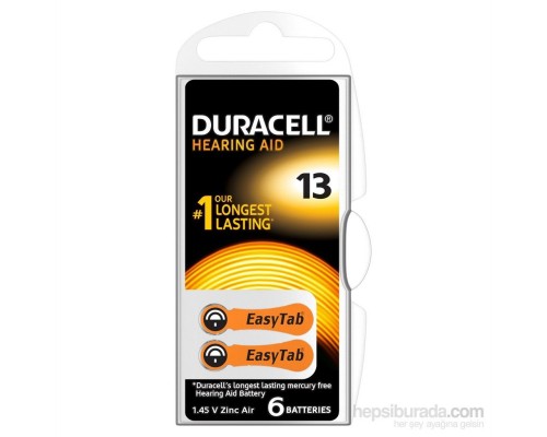 Duracell 13 Numara 6 lı İşitme Cihazı Pili Duracell 13 Numara 6 lı İşitme Cihazı Pili