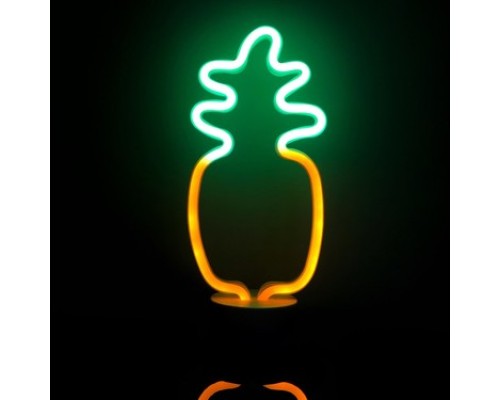 Neon Işıklı Ananas Masa Gece Lambası Pil+Usb Neon Işıklı Ananas Masa Gece Lambası Pil+Usb