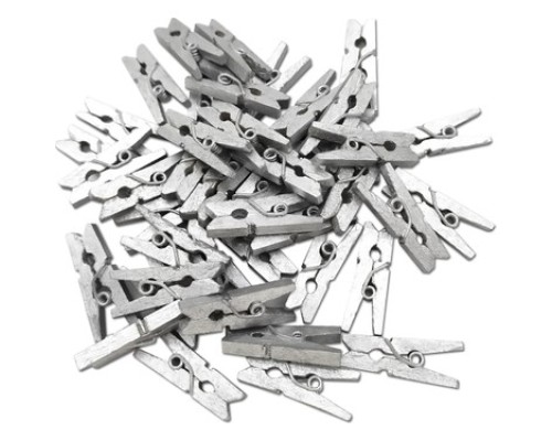 100'lü Gümüş Ahşap Mandal 2.5cm (10'lu Paket-1000 Adet) 100'lü Gümüş Ahşap Mandal 2.5cm (10'lu Paket-1000 Adet)
