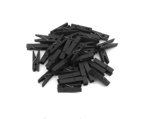 100'lü Siyah Ahşap Mandal 2.5cm (10'lu Paket-1000 Adet) 100'lü Siyah Ahşap Mandal 2.5cm (10'lu Paket-1000 Adet)