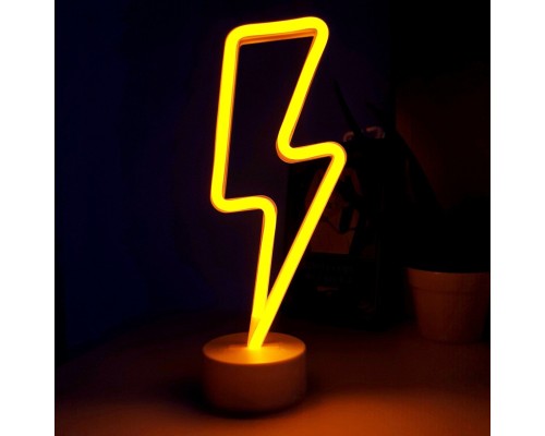Neon Işıklı Şimşek Lamba USB+Pil Neon Işıklı Şimşek Lamba USB+Pil