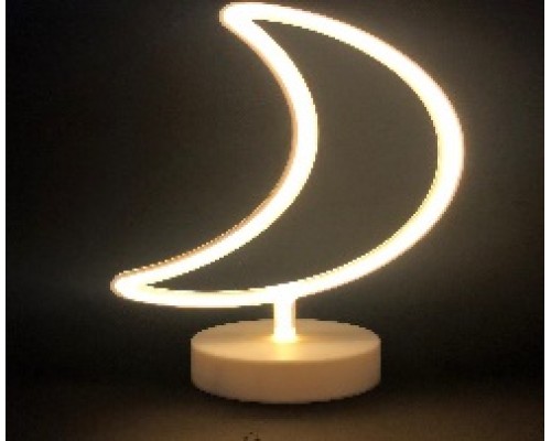 Neon Işıklı Ay Lamba USB+Pil Neon Işıklı Ay Lamba USB+Pil