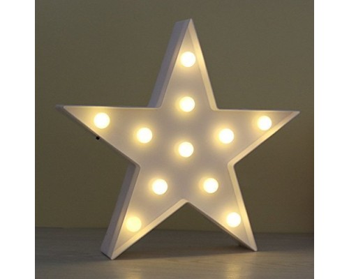 Led Işıklı Beyaz Yıldız Gece Lambası Led Işıklı Beyaz Yıldız Gece Lambası