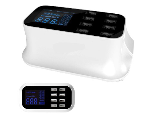 LCD Ekranlı 8 Port USB Hızlı Şarj Ünitesi LCD Ekranlı 8 Port USB Hızlı Şarj Ünitesi
